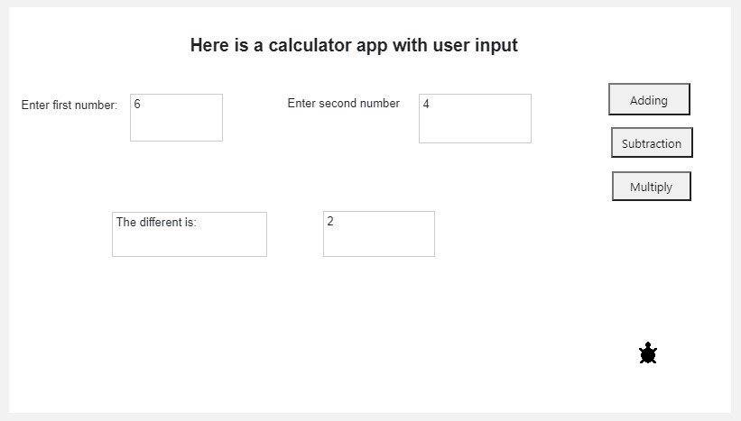 User input  - Calculator